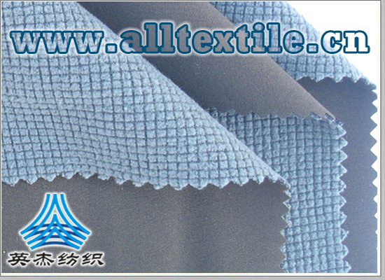 四面弹针织布 tpu 格子摇粒绒复合面料