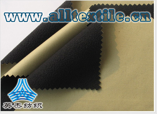 防水透湿透气全棉弹力细斜 tpu 弹力摇粒绒复合面料
