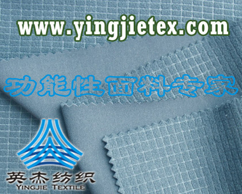 弹力布和格子摇粒绒三层复合面料de1208